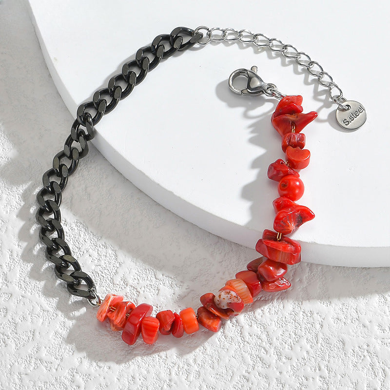 Wholesale Titanium Steel Gravel Bracelet